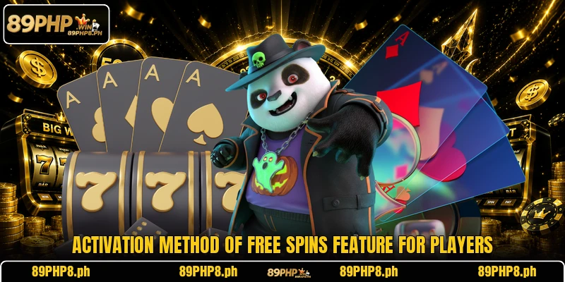 Activation method of free spins feature for players