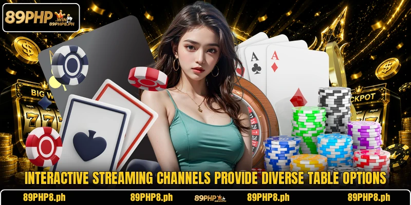Interactive streaming channels provide diverse table options