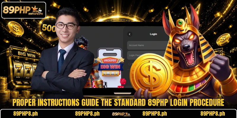 Proper instructions guide the standard 89PHP login procedure