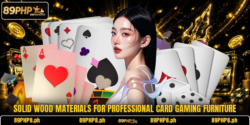 Solid wood materials for professional card gaming furniture