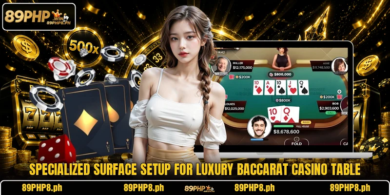 Specialized surface setup for luxury Baccarat Casino Table