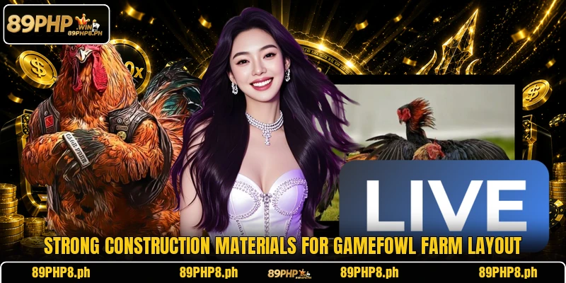 Strong construction materials for gamefowl farm layout