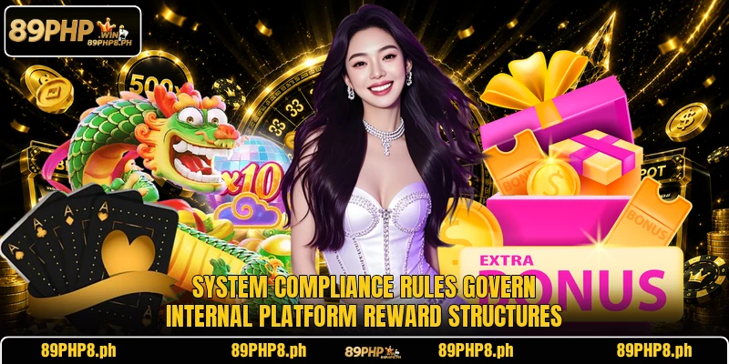System compliance rules govern internal platform reward structures